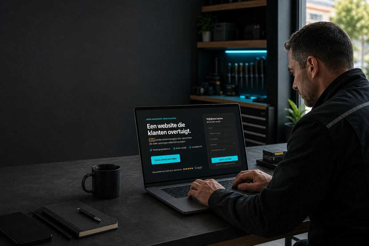 Mobile-first conversion page voor een lokaal bedrijf